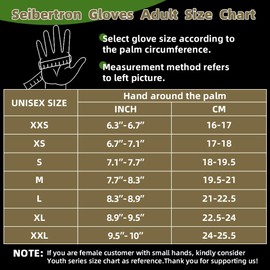 (Cybertron) Seibertron B-A-R PRO 2.0 Baseball Gloves Batting Gloves Softball Gloves Two-Handed Super Grip Finger Gloves Sports Gloves Youth Adults (Black, XXL)