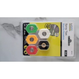 Surface Maxx Pro 5-pc Pressure Washer Spray Tips Nozzles 4500 PSI Max 0 15 25 40