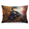 Retro Train Throw Pillow Cover Queen Size Cushion Case 20x30