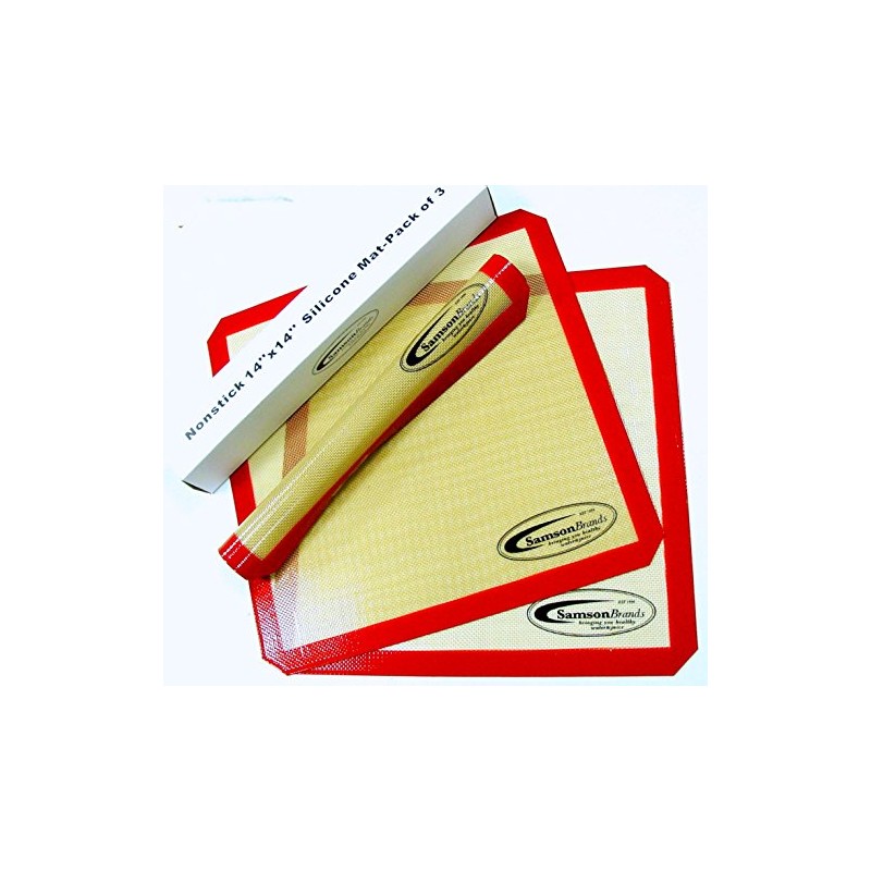 3-Pack Premium Silicone 14" x 14" Non-Stick Generic Dehydrator Re-Usable