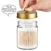Apothecary Jar Canisters Bathroom Vanity Organizer - Qtip Holder Storage
