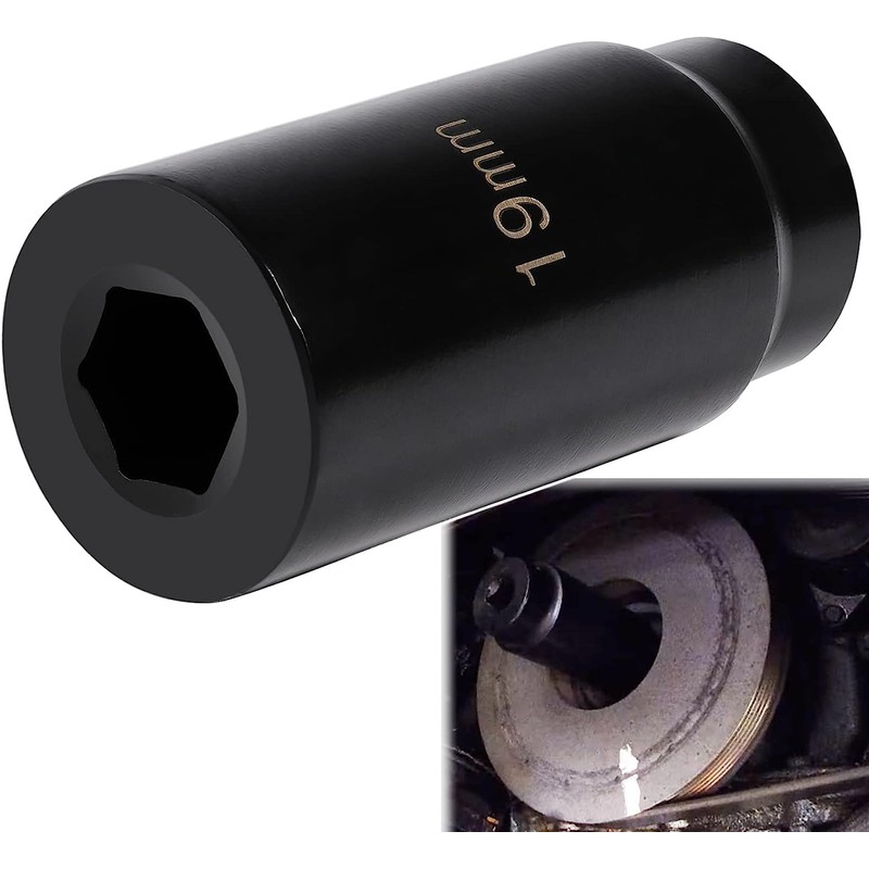 77080 Harmonic Balancer Socket Tool 19mm Crank Bolt Socket for