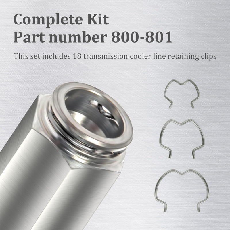 18PCS Transmission Cooler Line Retaining Clamps,800-801 Stainless Steels Transmission Line