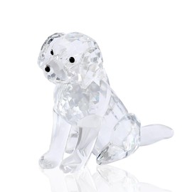 Crystal Dog Figurine Faceted Glass Puppy Statue Clear Labrador Ornament Animal Collectible Sculpture Handscraft Paperweight Home Decor