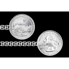 Sterling Silver Italian Love Heart Chain 4.8mm Solid 925 Italy Infinity Promise Necklace 16"