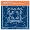Clarity Stamps Tina's Hearts & Swirls Embroidery Parchlet A6 Square