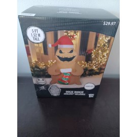 Nightmare Before Christmas 5' Oogie Boogie Inflatable - Xmas Lights Up NEW Jack