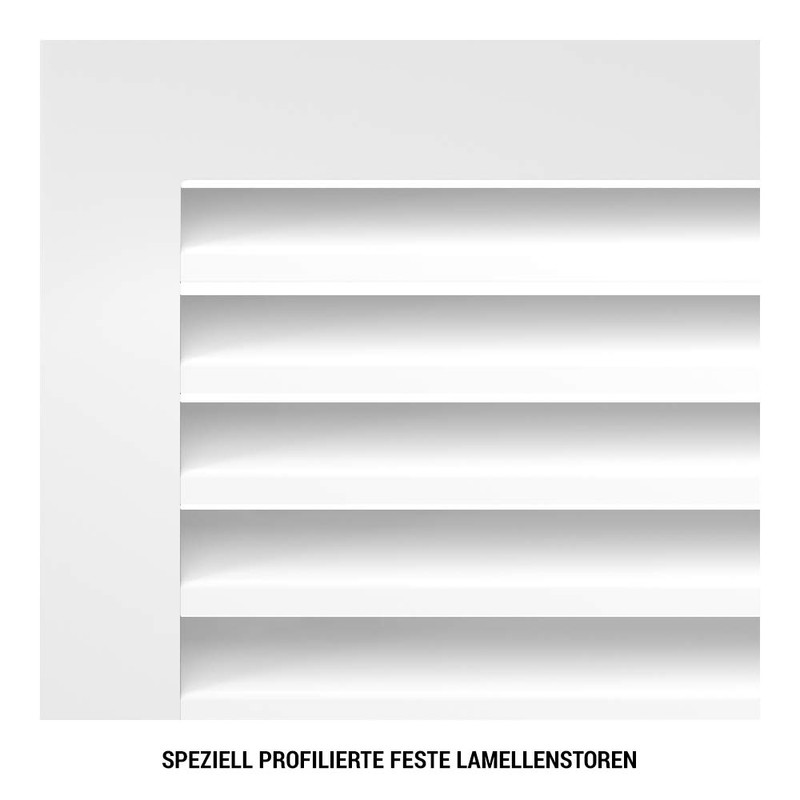 KRATKI ventilation grille fireplace grille FRESH 17cm x 17cm white