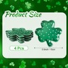 FillTouch 4 Pcs 5.91'' St. Patrick's Day Ceramic Shamrock Plates