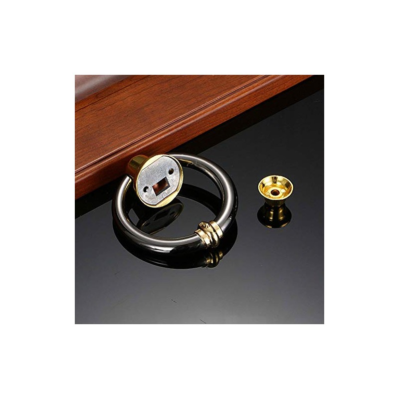 Door Knocker Ring Black Antique Brass