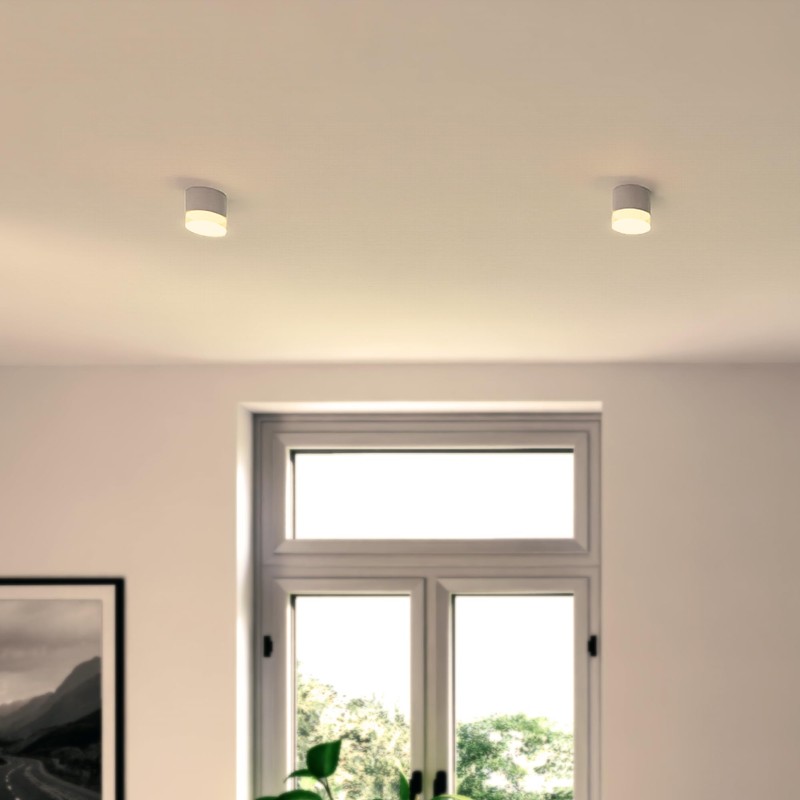 SSC-LUXon Vora Surface-Mounted Ceiling Light Matt White Pack of 4