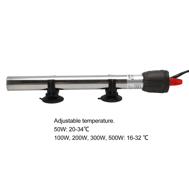 Aquarium Heater Stainless Steel Adjustable Automatic Thermostatic Heating Rod for