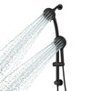 Lordear Black Shower Head Combo,8 Settings High Pressure Double Shower