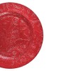 6 Embossed Decorative red Round Charger Plates Christmas Xmas Dining
