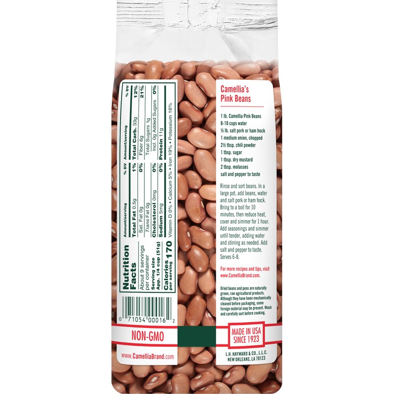 Camellia Brand Dried Pink Beans – Premium Non-GMO Legumes for