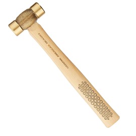 REAL STEEL Drop Forged Solid Brass Non-Sparking Hammer 20 Oz, Hickory Wood Handle 0421