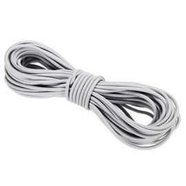 PATIKIL Elastic Cord Heavy Stretch String Rope 1/8" 11 Yards(3mm x 10m) White for Crafting DIY Sewing Hook Straps Camping Tie Down Strap