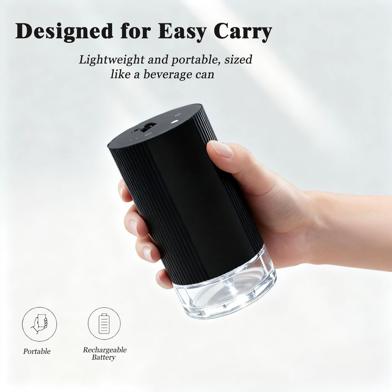 Waterless Essential Oil Car Diffuser with Color LED Voice Ambient