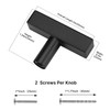 goldenwarm 5Pack Kitchen Cabinet Knobs Black Drawer Knobs T Bar