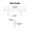 Alzassbg 10 Pack Black Nickel Cabinet Pulls, 3 Inch(76mm) Hole