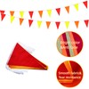 Rotenl 100 Feet 60 Pcs Red Yellow and Orange Pennant