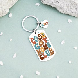 Stocking Stuffers For Mom Cat Mom Gifts Cat Lover Gifts For Women Mom Stocking Stuffers Cool Cat Moms Club Keychain For Cat Mom Cat Lady Gifts For Christmas Mothers Day Cat