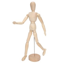 Artists Wooden Manikin, 12.6in Wood Human Figure Model Movable Limbs Flexible Body Joints Puppet Art Sketch Model for Decoration Sketching Drawing