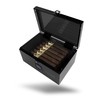 Acrylic Cigar Humidor Case/Box with Digital Hygrometer - Black Color - Cigar Gifts for Men - Can Hold About 15-20 Cigars