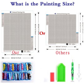 LANKYBOX Mystery Diamond Painting Kits for Adult，Square Diamonds Full Drill DIY 5D Mysterious Diamond Painting，Children Diamond Painting Art Cross Stitch Crystal Crafts Family Decoration 35 x 45cm