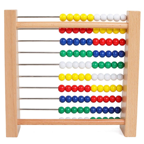 Artist Unknown Abacus for Kids Math Preschool Number Learning Classic Wooden Toy Developmental Toy Wooden Beads 8 Extension Activities Great Gift Toddler Girls and Boys