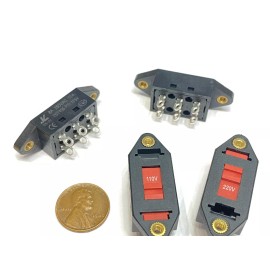 endlessparts 4 Pieces Voltage Selector Slide Switch AC 110V to 220V 6 Terminals DPDT 6pin E21