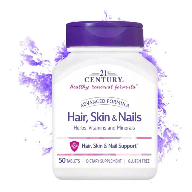 Vitaminas Cabello Piel Y Uñas 21st Century 50 Capsulas Hair