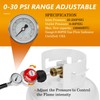 NUPICK 12FT 0-30 PSI Adjustable High Pressure Propane Regulator with