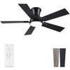 Wellspeed Ceiling Fans with Lights,Indoor/Outdoor Ceiling Fans Remote Control,5 Blades