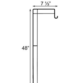 Panacea Set of 2 87960 Contemporary Shepherd Hooks, Black, 4'H