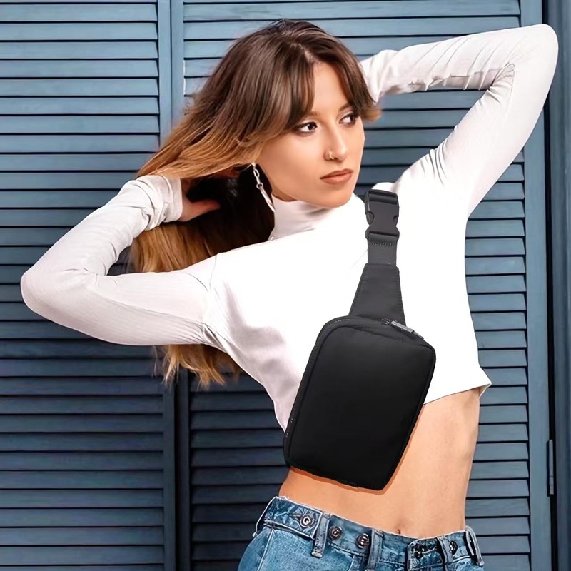 Bomvabe Everywhere Belt Bag 2L Black, Large Fanny Pack for