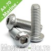 MonsterBolts - M8 x 35mm Button Head Socket Cap Screws,