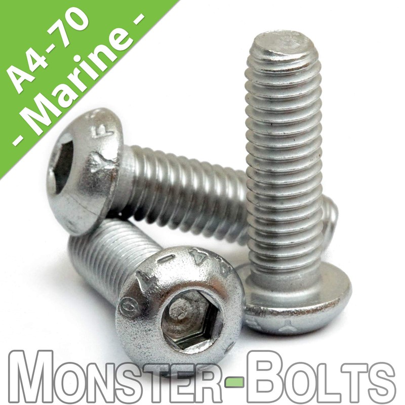 MonsterBolts - M8 x 35mm Button Head Socket Cap Screws,