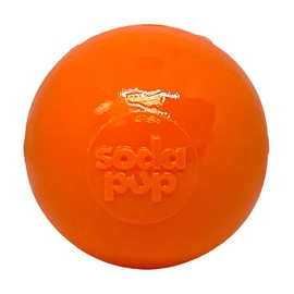 SodaPup Squeaker Ball – Durable Dog Ball Toy, Chew Toy & Floating Retrieving Toy with Squeaker Made in USA from Non-Toxic, Pet-Safe, Food Safe Rubber Material for Bonding, Physical Exercise, & More