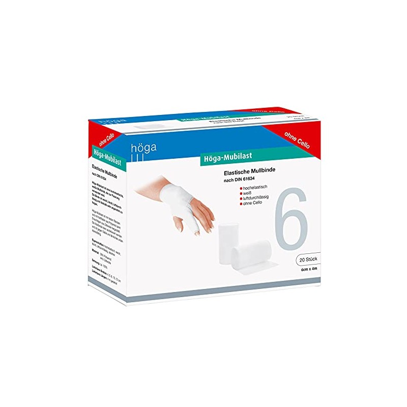 HÖGA MUBILAST Elastic Elastic Gauze Bandage 6 cm x 4