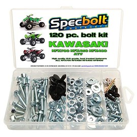 120pc Specbolt Kawasaki KFX450R KFX700 ATV Bolt Kit for Maintenance & Restoration OEM Spec Fasteners KFX 450 700 400