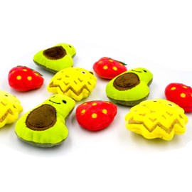 AXEL PETS Fruity Plush Variety Toys with Catnip Interactive Catch Play Toys for Cat, Pack of 15 Mice