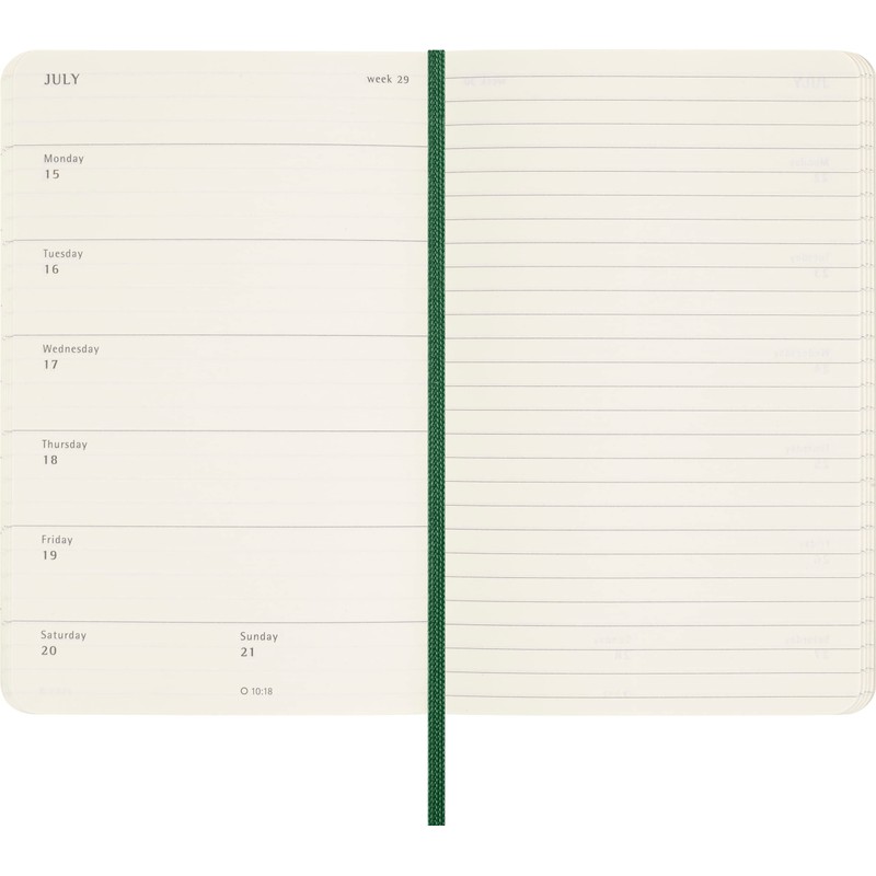 Moleskine Weekly Agenda with Space for Notes 12 Months 2024,