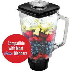 Brentwood P-OST722 Replacement Glass Jar Set, Oster Blender Compatible, 0.33 Gallon Capacity, Clear