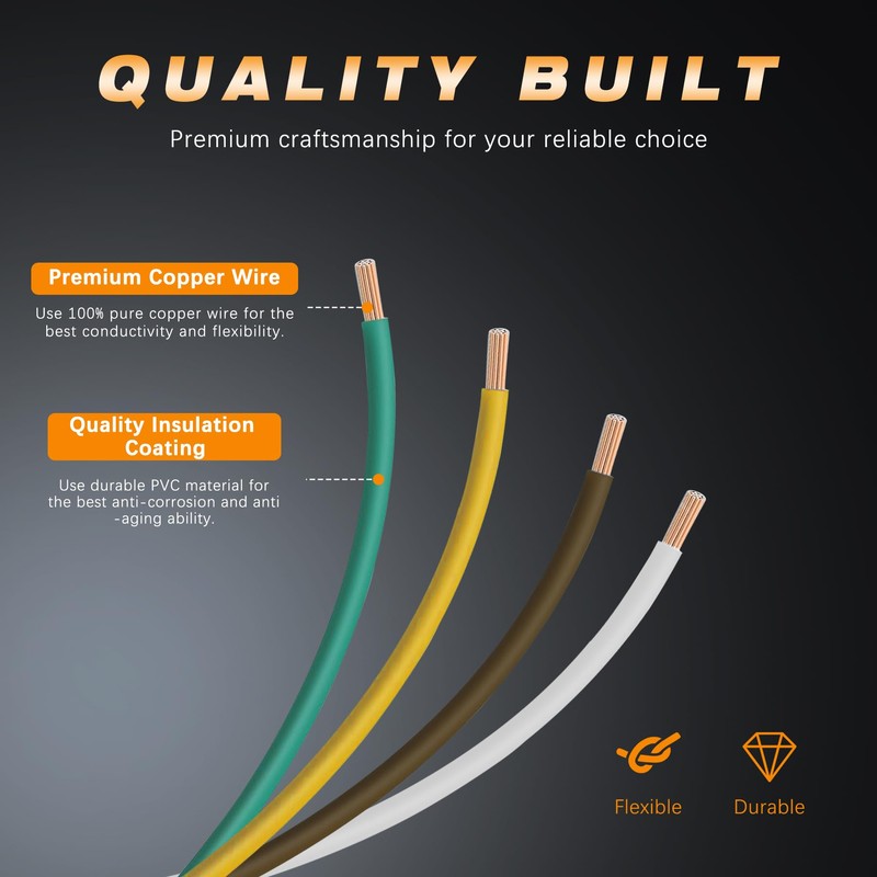 Amexmart Universal 4 Way Flat Y-Splitter Plug and Play Adapter