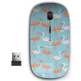 2.4G Ergonomic Portable USB Wireless Mouse for PC, Laptop, Computer, Notebook with Nano Receiver ( Flamingo Couple Beak )