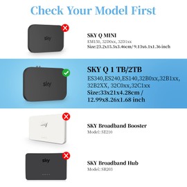 Sky Q Wall Mount Bracket with Fixings - Cozycase Sky Q Box Clip Holder Behind TV for 1TB/2TB TV Box, Space Saving & No Signal Loss, Black