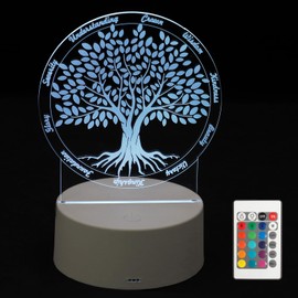 Heysliy Night Light, The Tree of Life Table Lamp with Colour Changing/Remote Control/Dimmable/Touch Button, Jesus Healing Spiritual Good Luck Gifts for Women