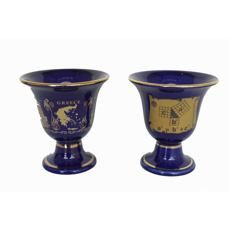 2 Items Pythagoras Cup Justice - Parthenonas Temple - Pythagorean