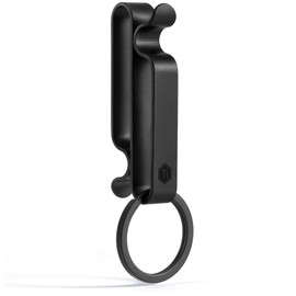 KeyUnity KM00 Keychain, Belt Keychain, Keyring, Belt Sash Clip, Double-Sided, Titanium Key, Simple, Lightweight, Waterproof, Corrosion Resistant, 100% Titanium, 4 Colors, Silver Gift (KM00), KM00 PVD